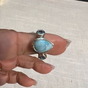 New Atlantic pear ring silver